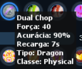 Dual chop dá dano físico, que é o tipo de dano no garchomp