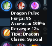 Dragon pulse dá dano especial, que não é o tipo de dano que vamos usar nele aqui
