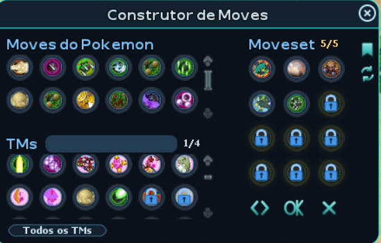 Exemplo de moves de um cacturne